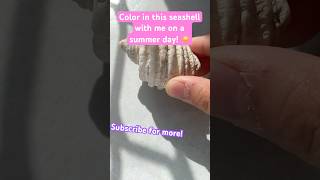 Seashell colouring🐚 kawaii diy seashell art [upl. by Eterg]