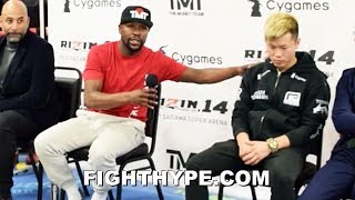 MAYWEATHER DISCUSSES 7FIGURE EXHIBITION WITH TENSHIN NASUKAWA REVEALS MORE TO COME [upl. by Stephana585]