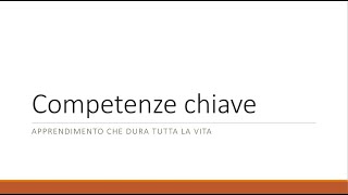 Competenze chiave europee per lapprendimento permanente [upl. by Aryam]