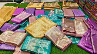 Madina Kanchi Pattu Sarees  పెళ్లి స్పెషల్ ధమాకా సేల్  Wholesale Pattu Shyam Selection Hyderabad [upl. by Yadrahc]