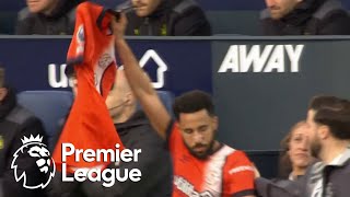 Andros Townsend heads Luton Town in front of Newcastle United  Premier League  NBC Sports [upl. by Anomas100]