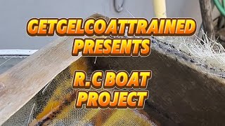 RC boat restoration project 🛥️ Transom lamination process [upl. by Justen]