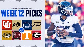 Picks for EVERY Top 25 game in College Football Full Week 12 Predictions [upl. by Niwled]