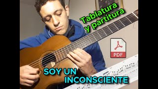 SOY UN INCONSCIENTE LUCIANO PEREYRA Punteo Intro Introducción Tutorial Como tocar Guitarra Tablatura [upl. by Yesnek]