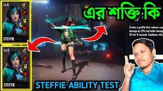 Steffie Character Ability Test In Free Fire Bangla  Free Fire Steffie Character Ability [upl. by Arrak]