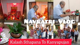 Navratri Vlog 2024  Kalash Sthapana To Kanyapujan 🙏 navratri2024 navratri vlog kanyapujan [upl. by Ynaffets953]