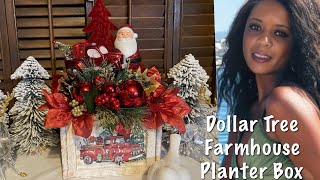 Dollar Tree Farmhouse Planter Box dollartreediy christmasdecorations christmasdecor [upl. by Renato345]