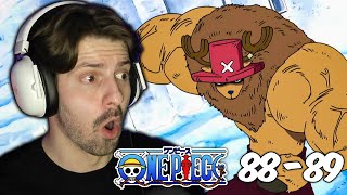 Chopper goes Beast Mode  One Piece Reaction Episodes 8889 Drum Island Arc [upl. by Rahsab693]