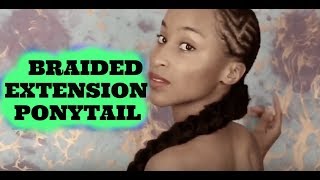 Extension Braided Side Ponytail [upl. by Lahsiv786]