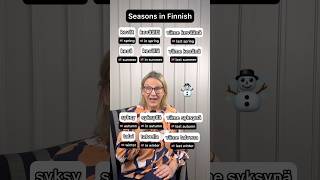 Learn the seasons in Finnish ☃️🇫🇮 finnishlanguage finnishteacher [upl. by Yelyk]