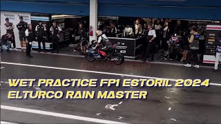 FP1 wsbk Estoril 2024 Razgatlioglu the rain master [upl. by Rebmetpes]