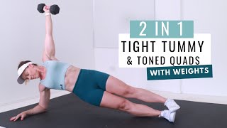 35 MIN TONED QUADS AND CORE WORKOUT   ARAMP Challenge [upl. by Jany462]