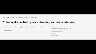 Volcano plots in hydrogen electrocatalysis – uses and abuses  RTCLTV [upl. by Pirri372]