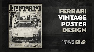 How To Make a Vintage Poster  Photoshop Tutorial [upl. by Docia]