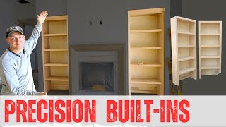 Builtin Book Shelves  Pro Tricks For Flawless Joinery [upl. by Michaela]