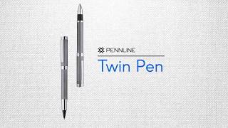 How to use a Pennline Twin Pen  One Pen Two Function Rollerball Pen as well as a Fountain Pen [upl. by Lednam]