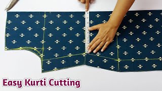 KurtiSuit Cutting and Stitching Step by StepEasy Kurti Cutting for Beginners with Very Useful Tips [upl. by Philemol]