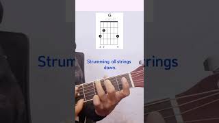 Chord G for beg ginger beginnerguitartutorial [upl. by Nnylkoorb]