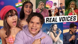 Indian Singers are just next levelLatinos React to Famous Singers REAL SINGING VOICES [upl. by Castra]