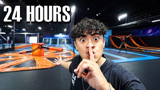 24 HOUR OVERNIGHT CHALLENGE in TRAMPOLINE PARK [upl. by Noswal]