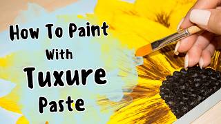 How to Paint Flower with Texture Paste  3D Flower Texture painting  DIY [upl. by Nrubua]