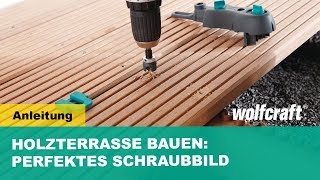 Holzterrasse selber bauen Perfektes Schraubbild mit dem Bohrmobil  wolfcraft [upl. by Aihtibat]