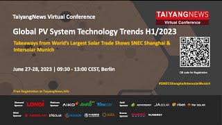 Day1 TaiyangNews Global PV System Technology Trends H12023  Introduction [upl. by Freiman]