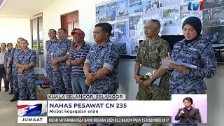 INSIDEN NAHAS PESAWAT CN 235 TUDM  AKIBAT KEGAGALAN ENJIN PESAWAT 22 DIS 2017 [upl. by Nylirehc]