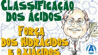 Hidrácidos e Oxiácidos  Força  Classificação dos Ácidos  Aula 22 [upl. by Anyrtak]