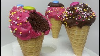 HOW TO MAKE MINI ICE CREAM CAKE POPS [upl. by Lenoel]