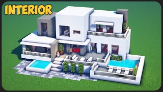 Cara Membuat Interior Rumah Modern Sultan 98   Minecraft Modern Pt99 [upl. by Karlee]