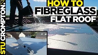 how to install grp fibreglass flat roof roofing tutorial pt 1 [upl. by Hanan]