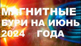 Магнитные бури в июне 2024 года Прогноз календарь магнитных бурь [upl. by Erdne]