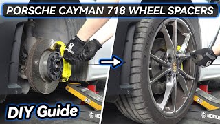 DIY Guide Installing Wheel Spacers on Porsche Cayman 718  BONOSS Porsche Accessories [upl. by Britton]