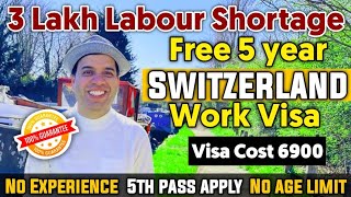 Switzerland Free Work Visa 2023  Freshers Accepted No IELTS [upl. by Nolana]