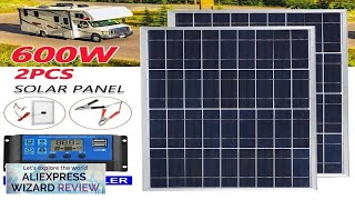 300W Solar Panel Kit Complete 12V Polycrystalline USB Power Portable Outdoor Rechargeable Review [upl. by Latsyrcal703]