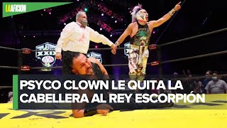 Psycho Clown derrota al Rey Escorpión y lo rapa en Triplemania XXIX [upl. by Pansir414]