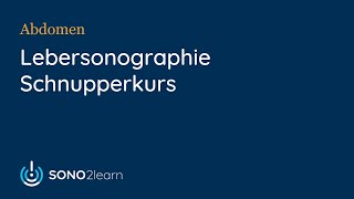 Leberultraschall Sonographie  Schnupperkurs  SONO2learn [upl. by Faria]