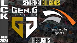 GEN vs HLE Highlights ALL GAMES  LCK Playoffs Spring 2024 SemiFinal  GenG vs Hanwha Life Esports [upl. by Arnulfo822]