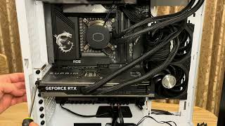 MSI Z790 ACE Max Motherboard Removal and Installation of RTX 4090 Suprim Water Cooled Graphics Card [upl. by Yalahs]