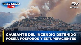 Incendio forestal en El Panecillo fue controlado luego de 4 horas y media  Televistazo 7PM ENVIVO🔴 [upl. by Voleta]