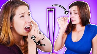 We Tried a Weird Nose Hair Removal Tool  is it BETTER than WAXING [upl. by Aldric]