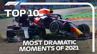 Top 10 Most Dramatic Moments Of The 2021 F1 Season [upl. by Fineberg956]