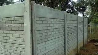 Precast concrete fence panels retaining wall [upl. by Tracie]