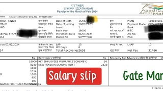 salary Slip Of Gateman In indianrailways [upl. by Emmalynn]