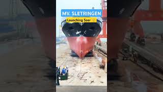 MV SLETRIGEN  Launching seer 🫡Shorts [upl. by Notsirk430]