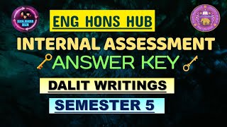 Internal assessment answer key  Dalit writings  dsc15  semester 5  du [upl. by Niessuh375]