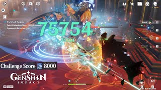 Energy Amplifier Initiation New Event  Twisted Realm 8000 Score Gameplay Genshin Impact [upl. by Mitinger]