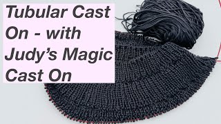 Tutorial Tubular Cast On using Judy’s Magic Cast On  Mostly Knitting Podcast [upl. by Ninel722]