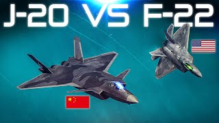 F22 Raptor Vs J20  F22 Cobra  Air Superiority  Digital Combat Simulator  DCS [upl. by Anirroc]